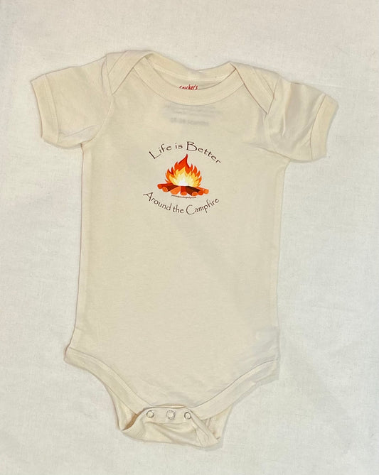 Life is better ..campfire T shirt Snickers Kids
